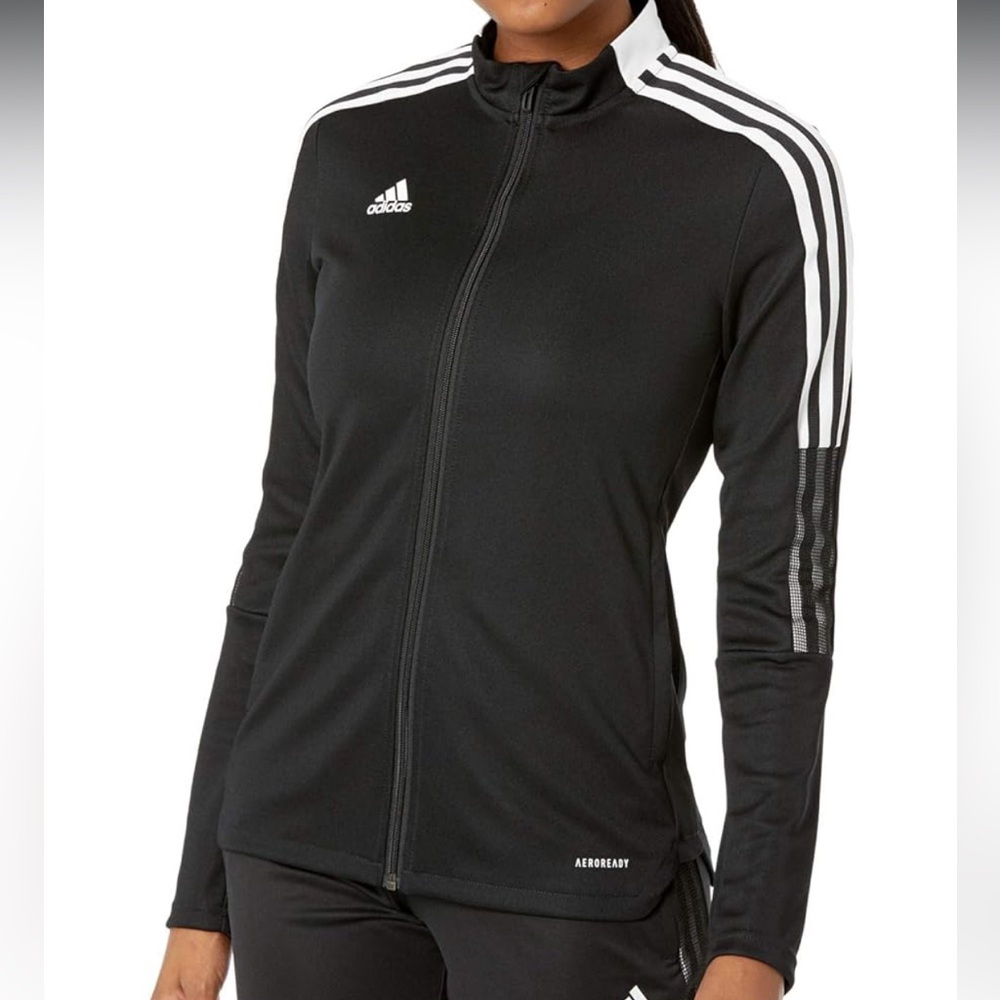 Adidas Tiro Black & White Full Zip Training Jacket M Medium